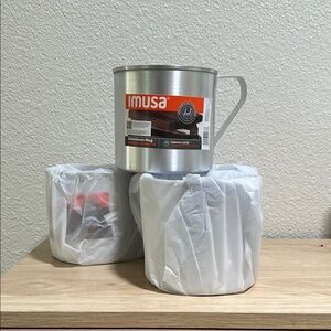 Imusa Silver Aluminum Mug set of 4